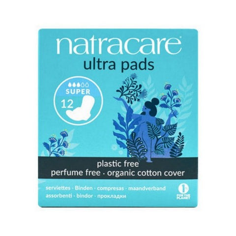 Natracare, Super Ultra W/wings Pads, 12 Ct