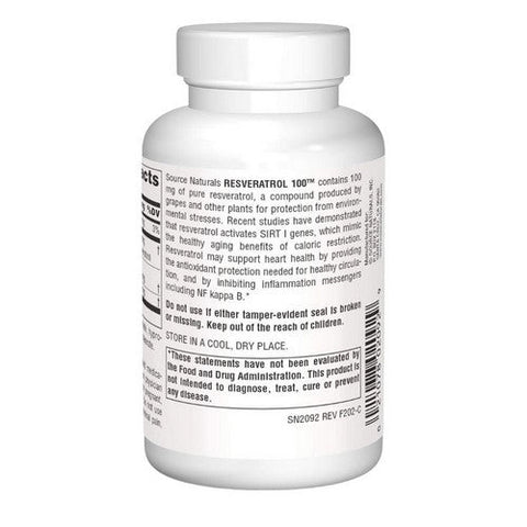 Source Naturals, Resveratrol, 100 mg, 120 caps Source Naturals