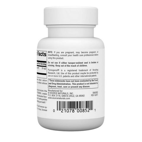 Source Naturals, Pycnogenol Proanthocyanidin Complex, 50 MG, 60 Tabs