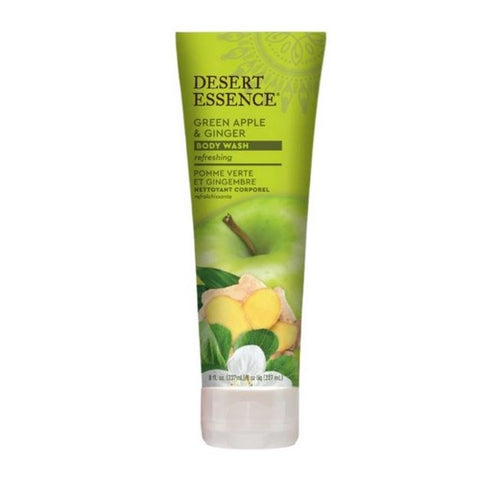 Desert Essence, Green Apple & Ginger Body Wash, 8 Oz