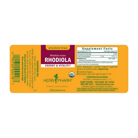 Herb Pharm, Rhodiola Glycerite, 1 oz