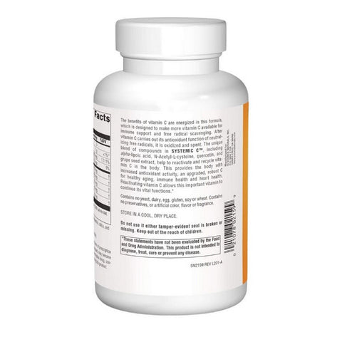 Source Naturals, Systemic C Capsules, 500mg, 240 Caps