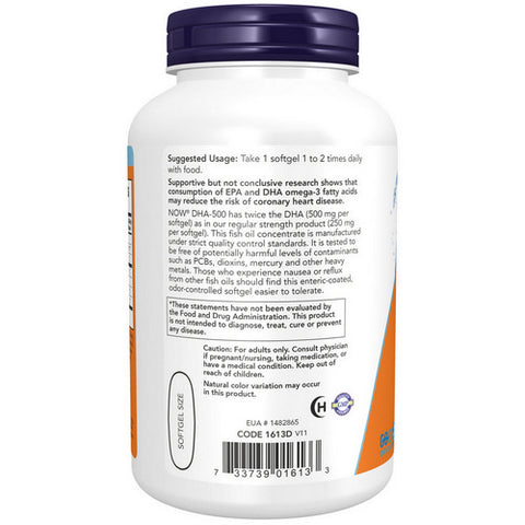 Now Foods, DHA-500 Double Strength, 180 Softgels