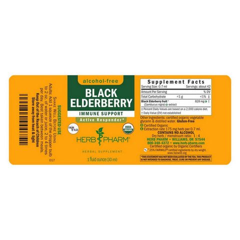 Herb Pharm, Black Elderberry Extract, 1 OZ