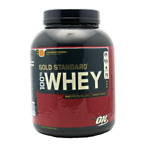 Optimum Nutrition, 100% Whey Gold, Strawberry Banana 5.0 lb