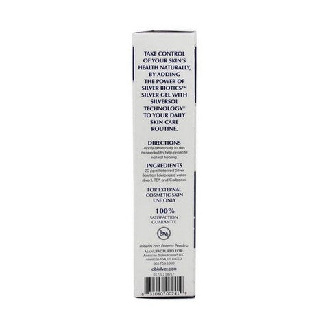 Silver Biotics (American Biotech Labs), Silver Gel Ultimate Skin And Body Care, 1.5 OZ Silver Biotics (American Biotech Labs)
