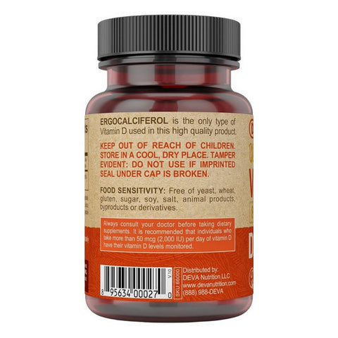 Deva Nutrition, Vegan Vitamin D, 800 IU, 90 Tabs