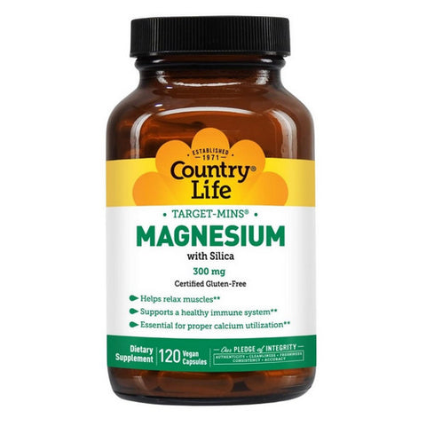 Country Life, Magnesium Target-Mins, 120 Caps