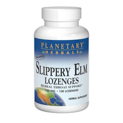 Planetary Herbals, Slippery Elm Lozenge, Unflavored 100 lozenges