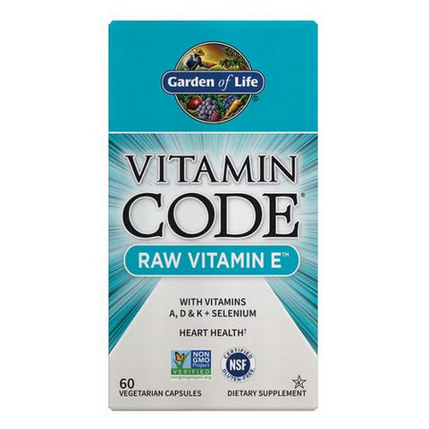 Garden of Life, Vitamin Code, Raw Vitamin E Complex 60 Caps