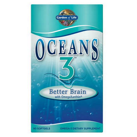 Garden of Life, Oceans 3, Better Brain 90 Softgels