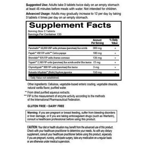 Garden of Life, Wobenzym N, 400 Tabs