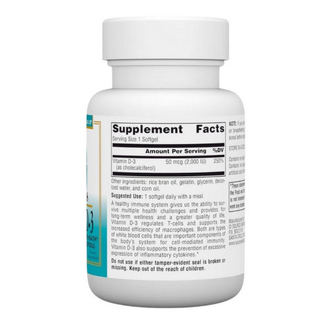 Source Naturals, Wellness Vitamin D-3, 2000 IU, 100 Softgels