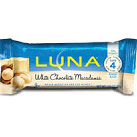Clif Bar, Luna White Chocolate Macadamia Bar, 1.7 Oz(Case Of 15)