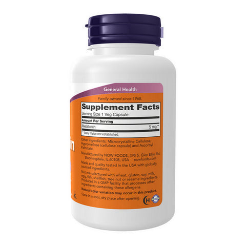 Now Foods, Melatonin, 5 mg, 180 Caps