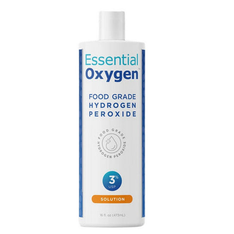 Essential Oxygen, Food Grade Hydrogen Peroxide 3% USP, 16 oz