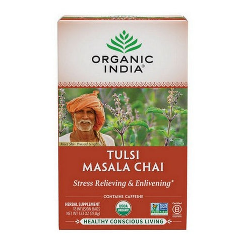 Organic India, Organic Tulsi Masala Chai Tea, 18 Bags