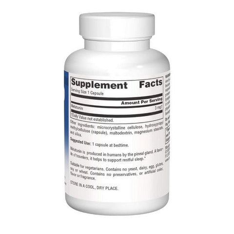 Source Naturals, Timed Release Melatonin, 3 Mg, 60 caps Source Naturals