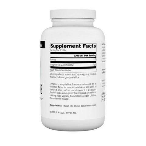 Source Naturals, L-arginine, 1000 mg, 200 tab