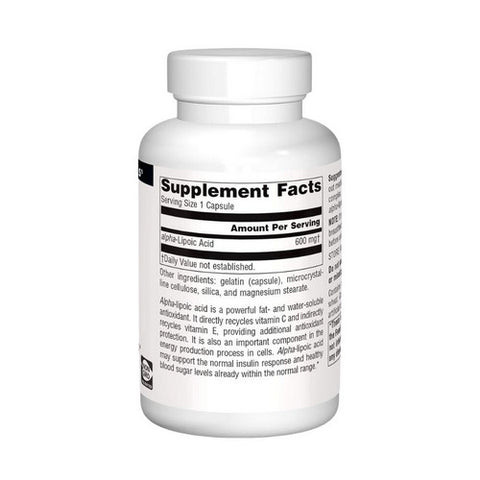 Source Naturals, Alpha Lipoic Acid, 600 MG, 120 caps