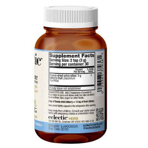 Eclectic Herb, Bilberry, 90 gm