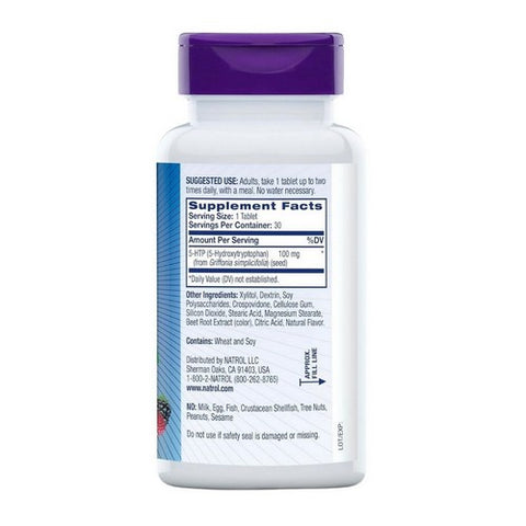 Natrol, 5-HTP Fast Dissolve, 100 mg, 30 Tabs