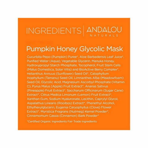 Andalou Naturals, Glycolic Mask, Pumpkin Honey 1.7 oz