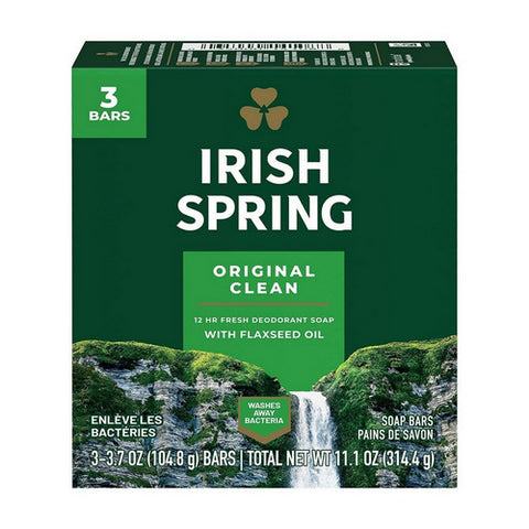 Deodorant Soap Bars Original Clean Original 3/3.75 oz by Irish Spring