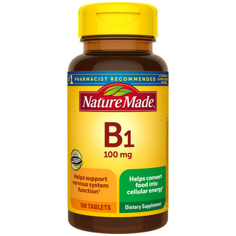 Nature Made, Vitamin B-1, 100 mg, 100 tabs