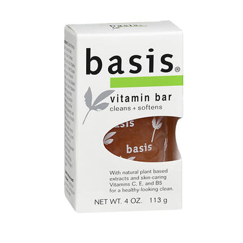 Basis, Vitamin Bar Soap Cleans Plus Softens, 4 oz