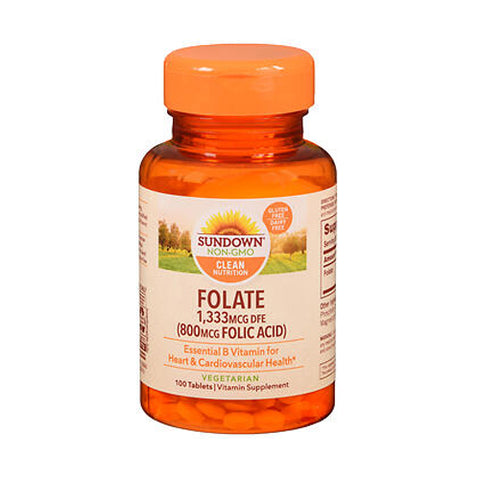 Sundown Naturals, Folic Acid, 800 mcg, 100 tabs