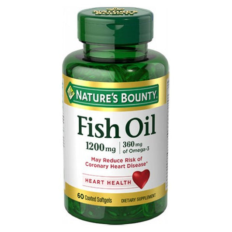 Nature's Bounty, Natures Bounty Odorless Fish Oil, 1200 mg, 60 tabs