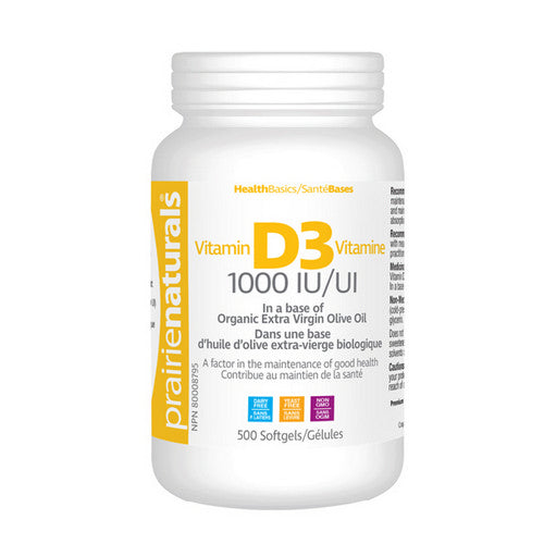 Buy Vitamin D3 500 Softgels By Prairie Naturals Health Products Inc ...